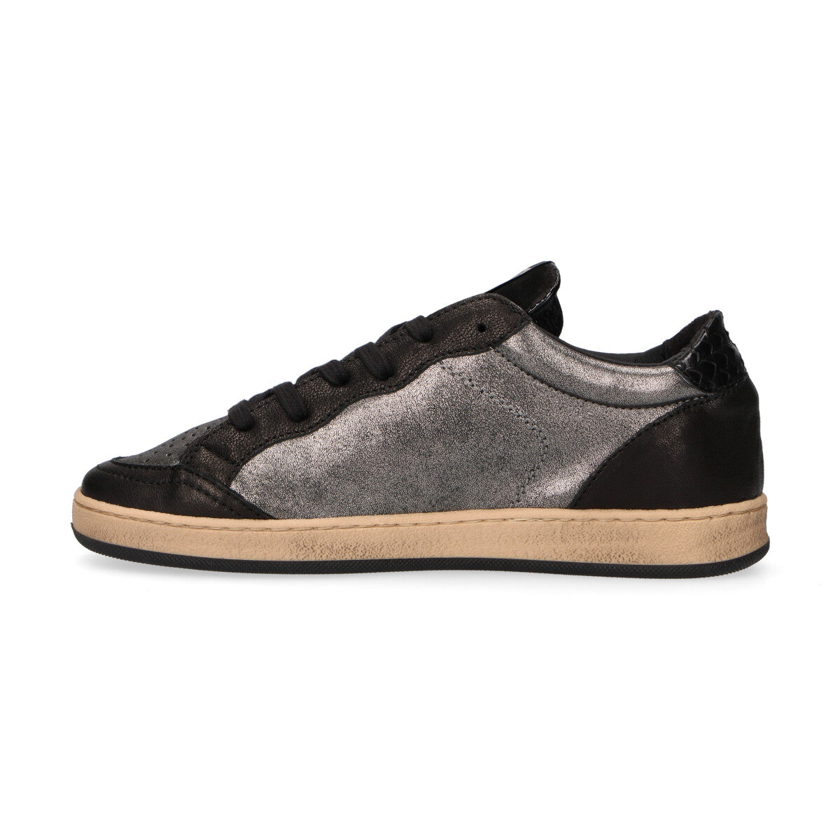 Ama Brand sneaker Sun pelle laminata nera