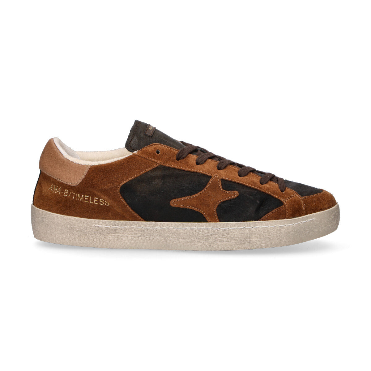 Ama Brand sneaker Time in camoscio cuoio