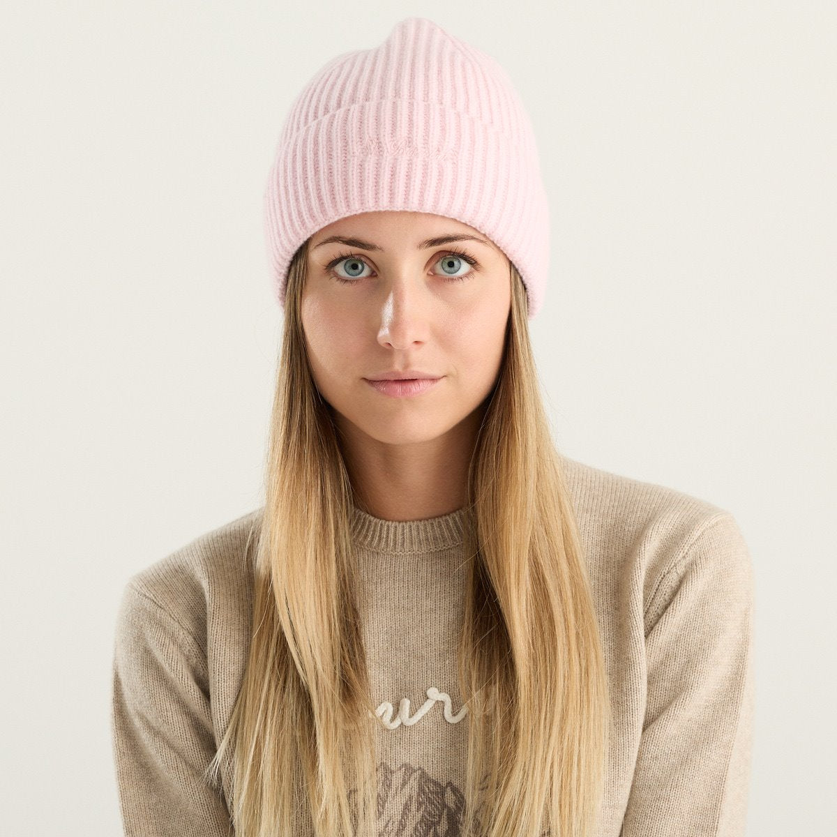 MC2 Saint Barth Cappello Moss Wool Donna Rosa in 100% Lana a Coste