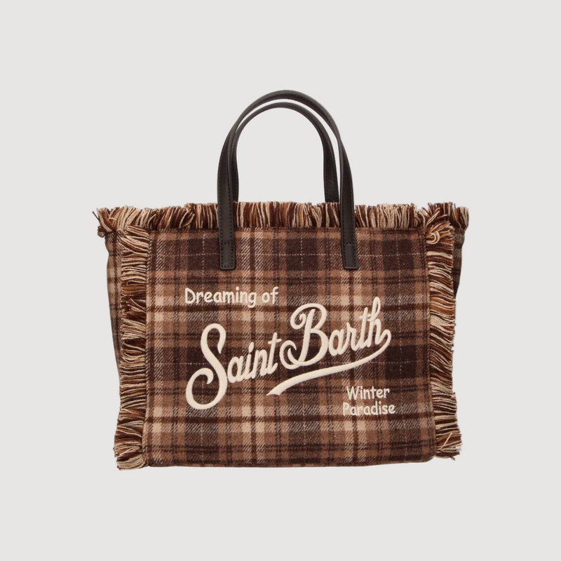 Mc2 Saint Barth borsa Colette Wool in Tartan