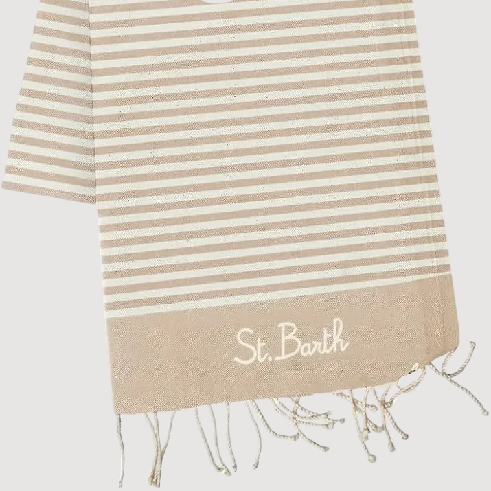 Mc2 Saint Barth telo mare Foutas stripes beige