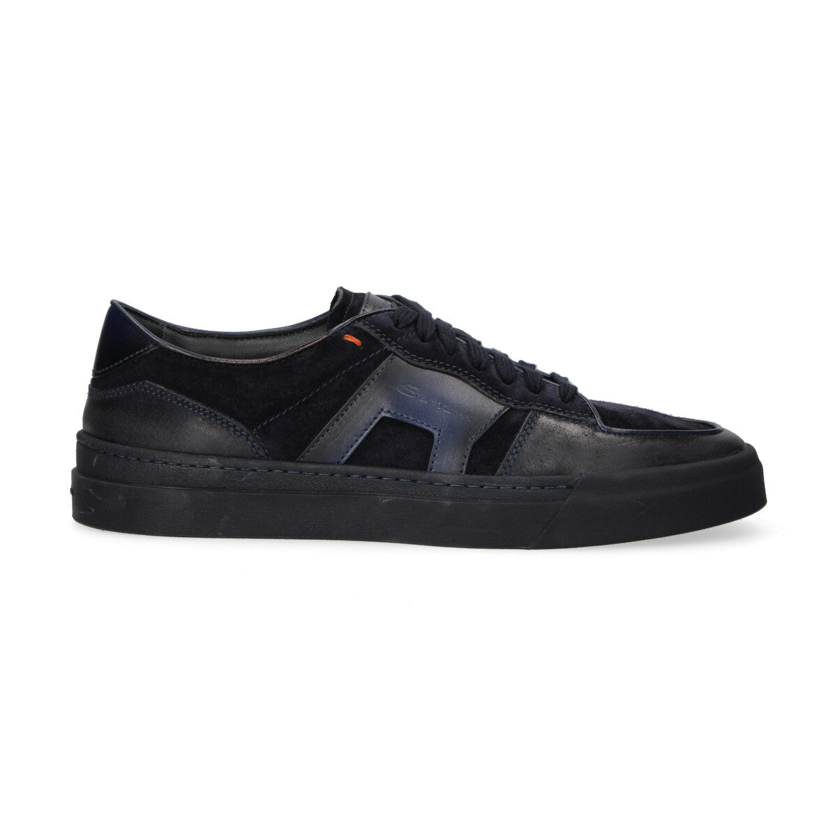 Santoni sneaker in camoscio blu