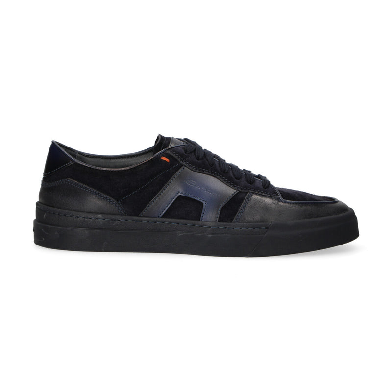 Santoni sneaker in camoscio blu