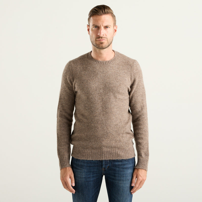MC2 Saint Barth Regent Maglione Uomo Tortora in Alpaca