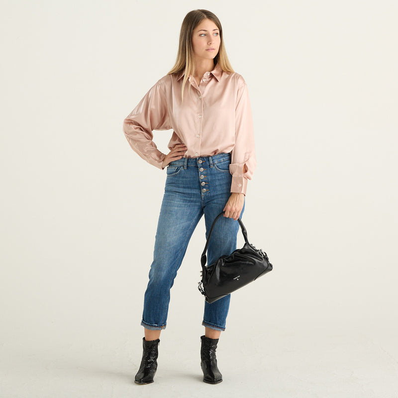 Camicia Oversize Donna Rosa Cipria Cruna Yvonne