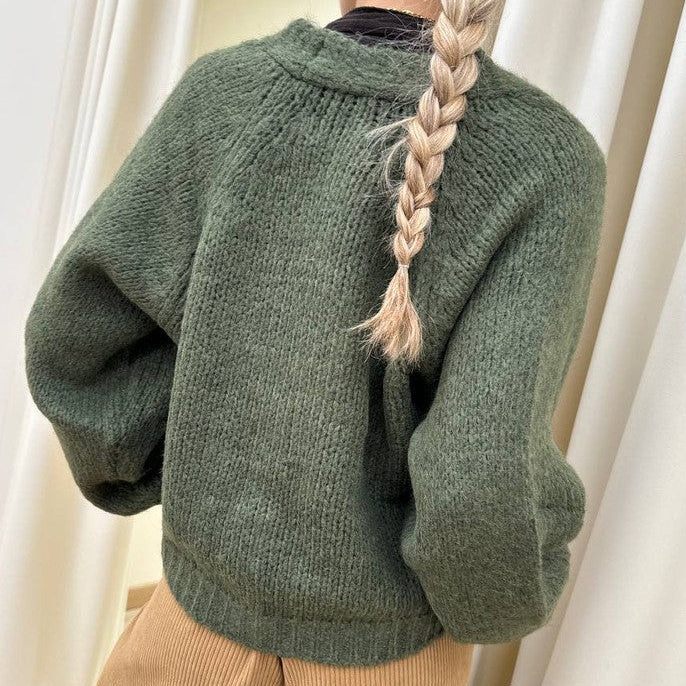 Haveone cardigan in tessuto verde
