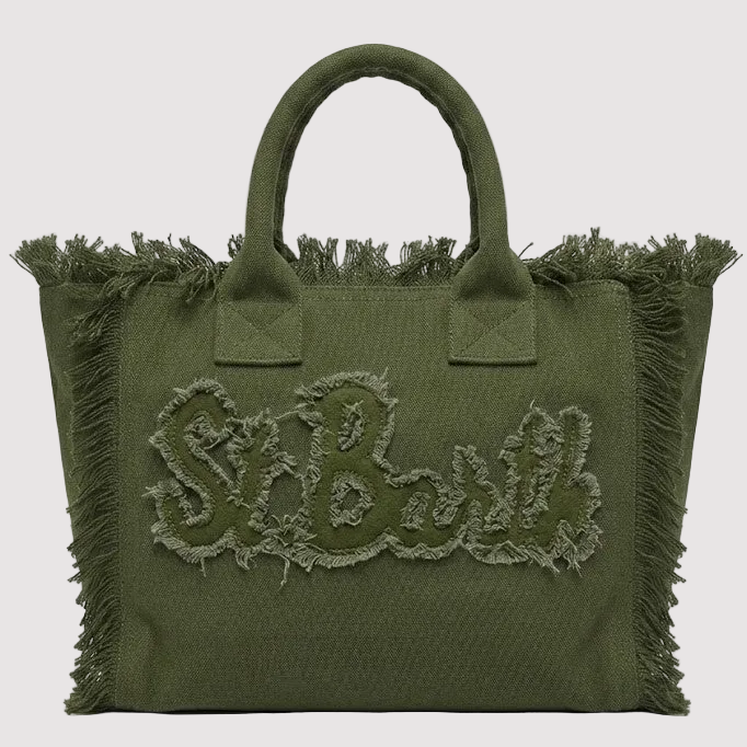Mc2 Saint Barth borsa vanity patch verde militare