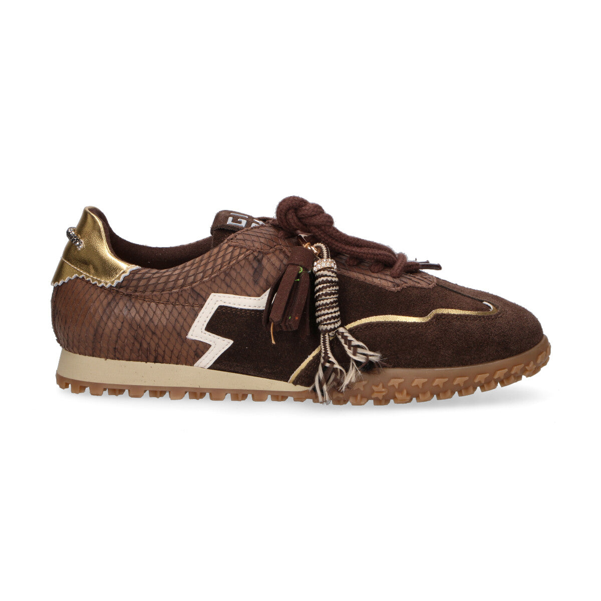 Gio+ sneaker Cielo in camoscio marrone