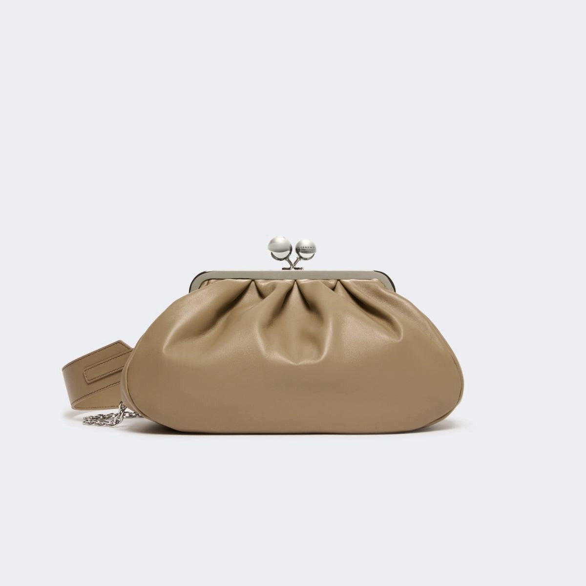 MaxMara borsa Pasticcino medium in montone tortora