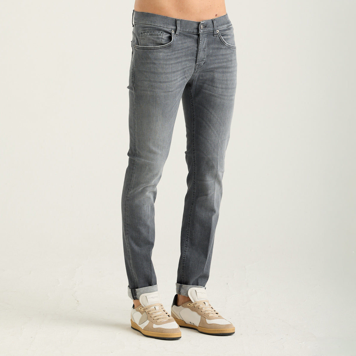 Dondup jeans george slim fit 5 tasche grigio