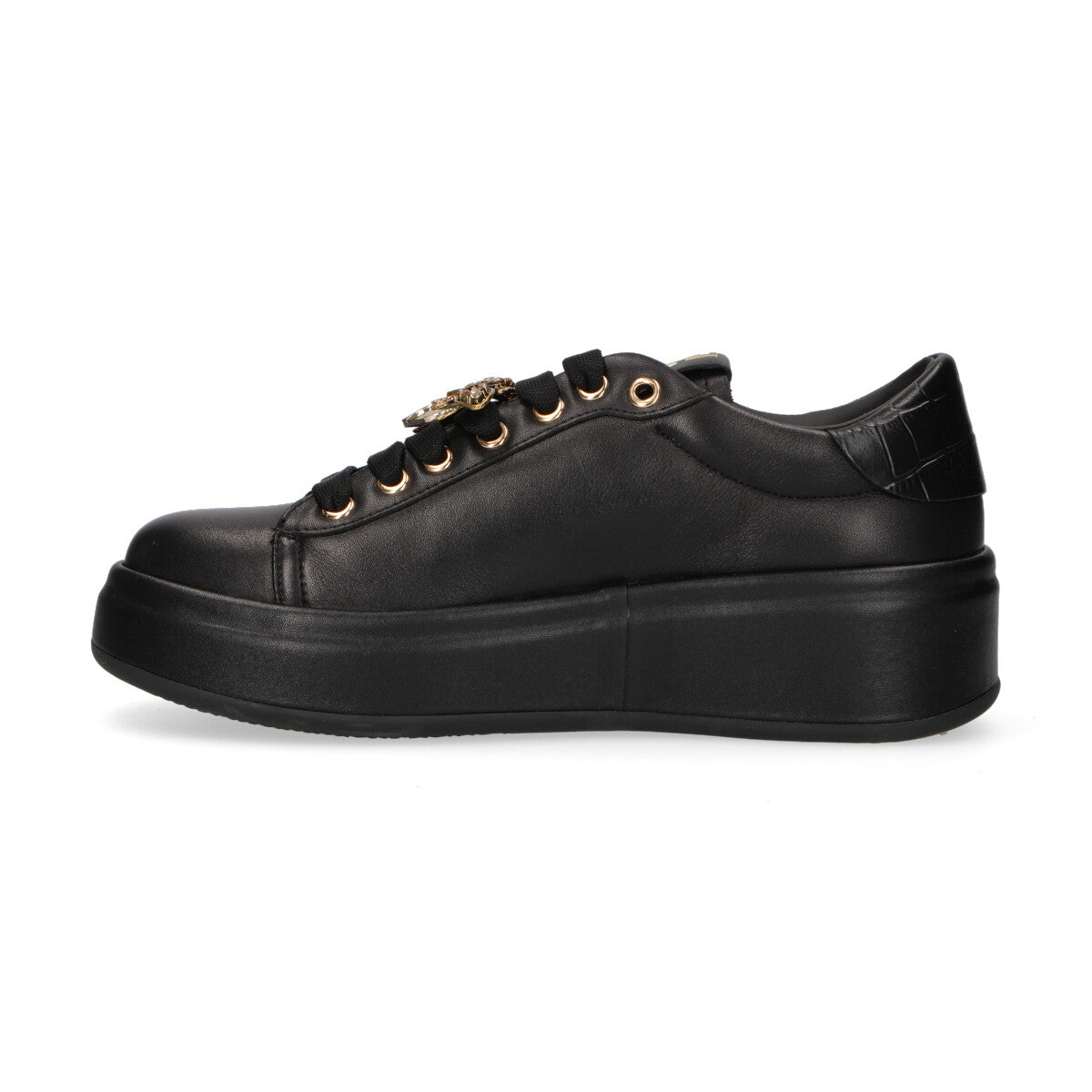 Gio+ sneaker Oliva in pelle nera