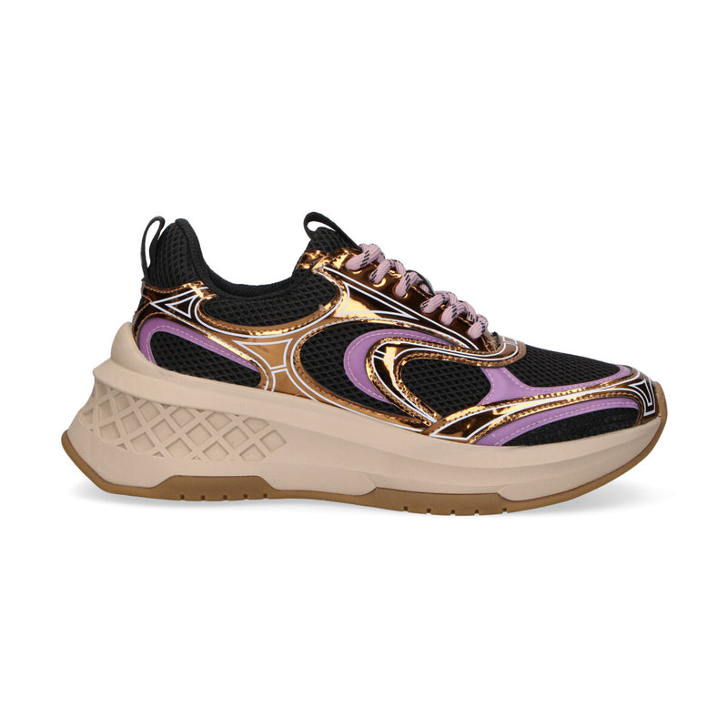 Emanuelle Vee sneaker nera oro viola