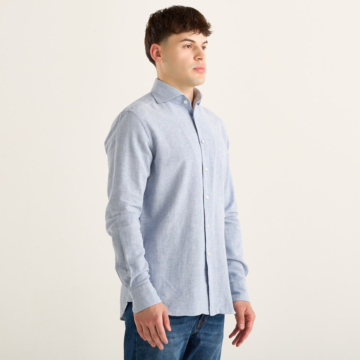 Xacus camicia in tessuto denim azzurro chiaro