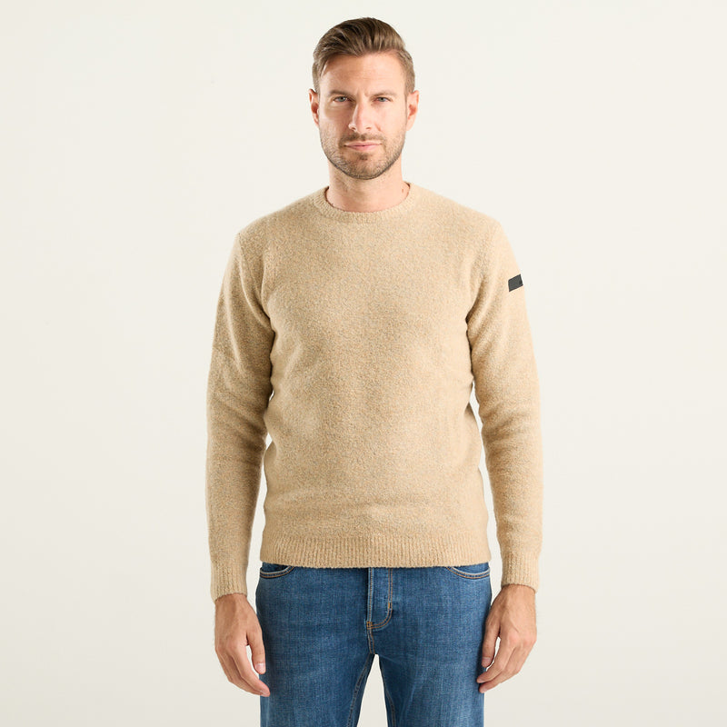 RRD Bouclé Round Knit Maglione Uomo Beige Sabbia