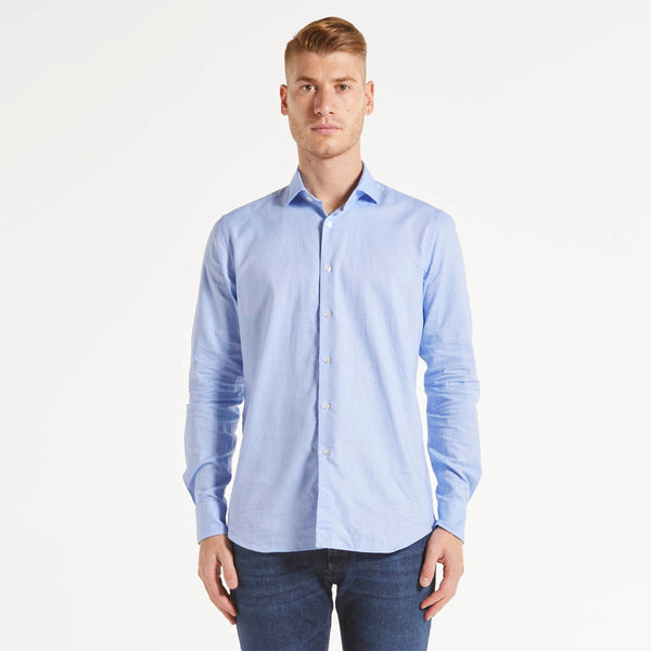 XACUS camicia tailor washed azzurra
