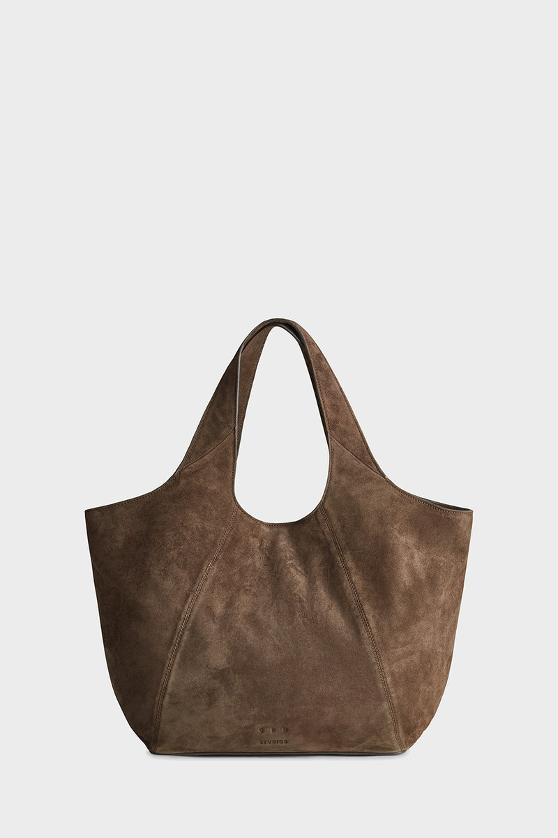 Copenhagen borsa vintage in pelle scamosciata testa di moro