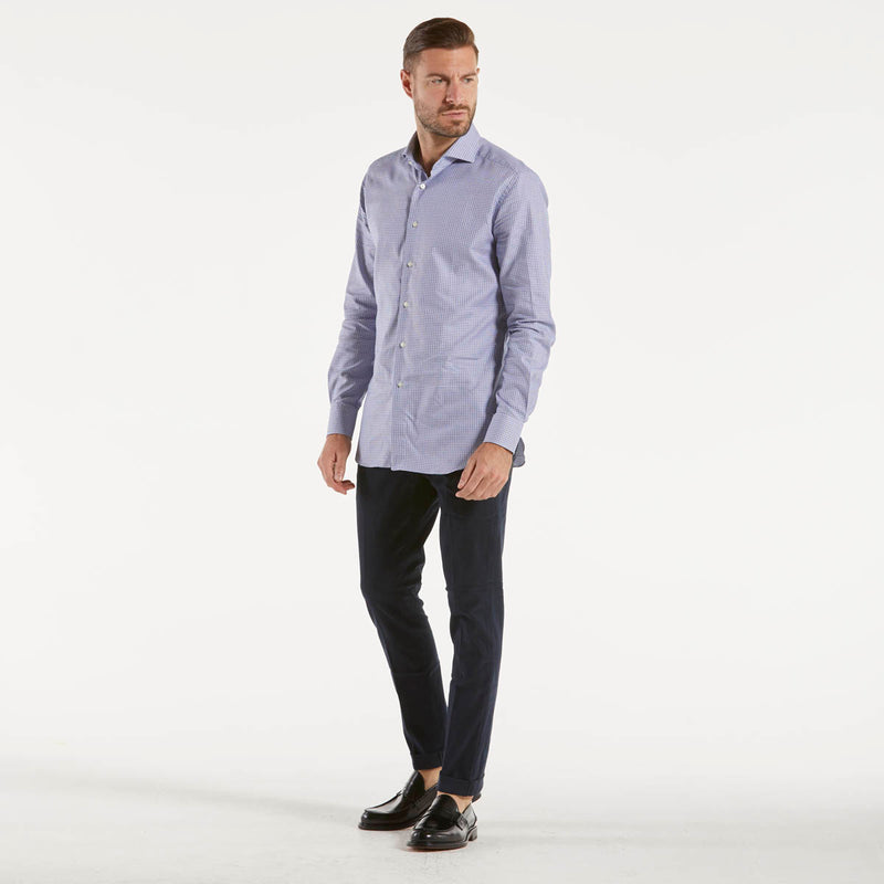 XACUS camicia tailor classic blu e bianca