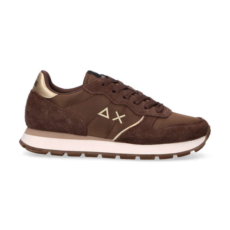 Sun68 sneaker Ally Silver in camoscio marrone