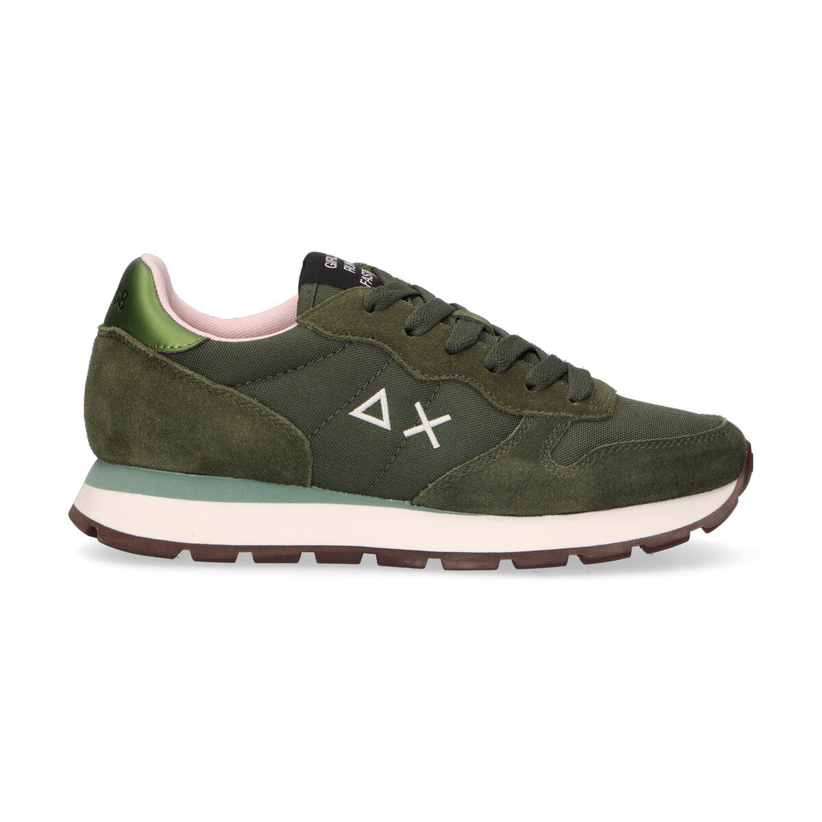Sun68 sneaker Ally Solid in camoscio verde