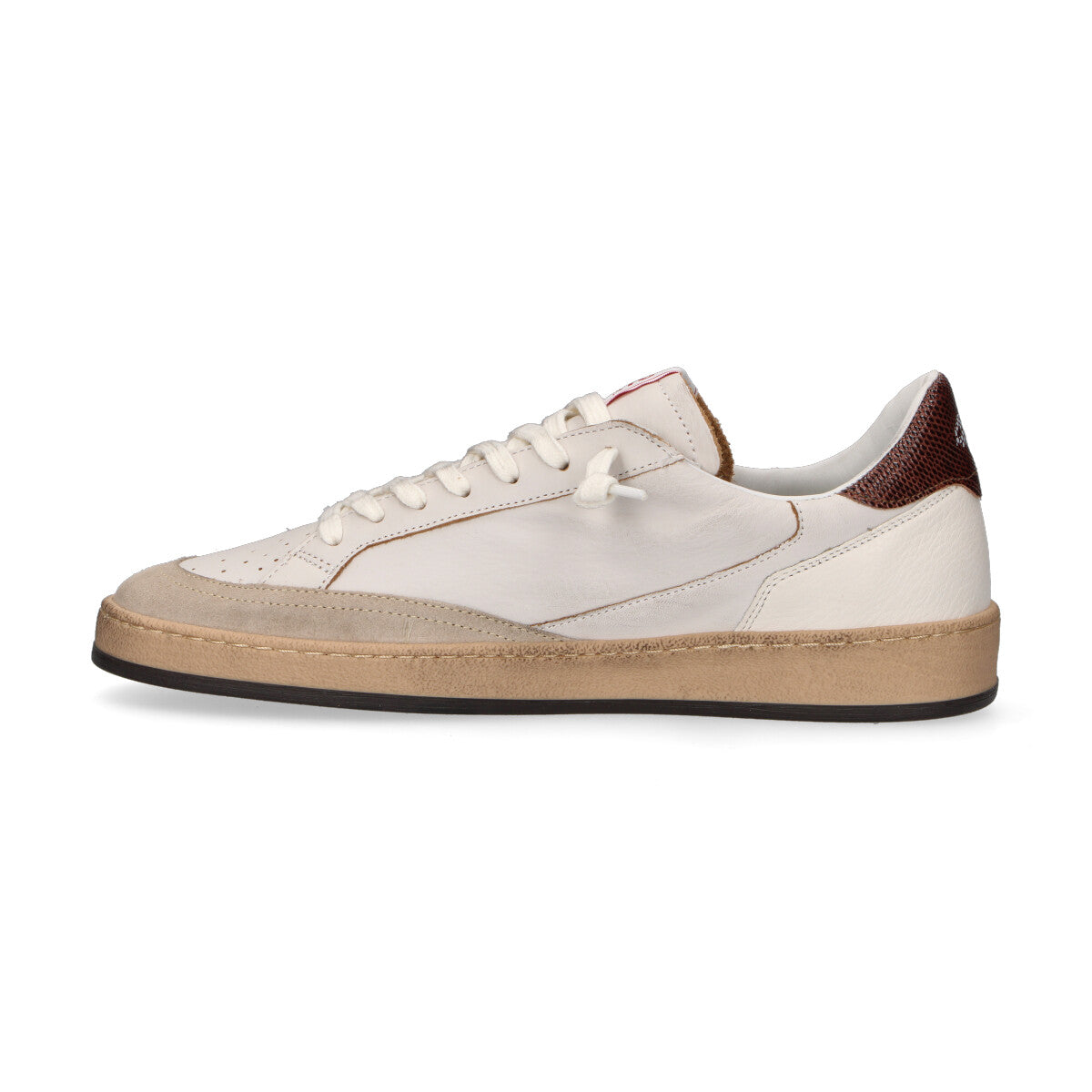 4B12 Sneakers uomo playnew bianco marrone