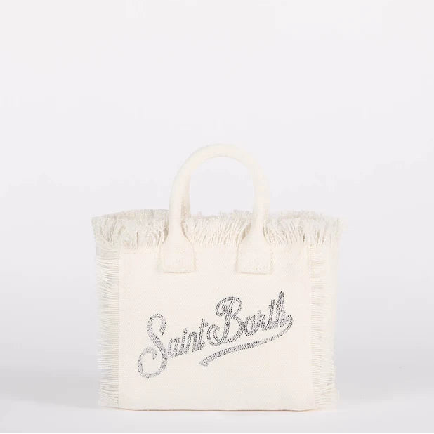 Mc2 Saint barth borsa vanity mini strass bianca