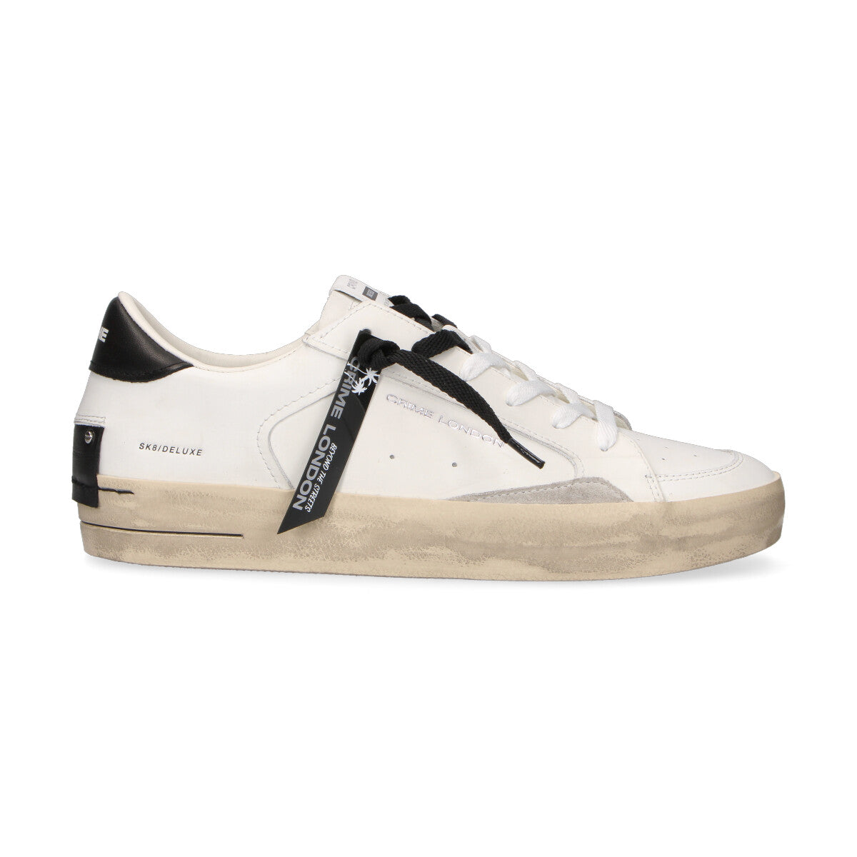 Crime London sneaker Sk8 Deluxe white black