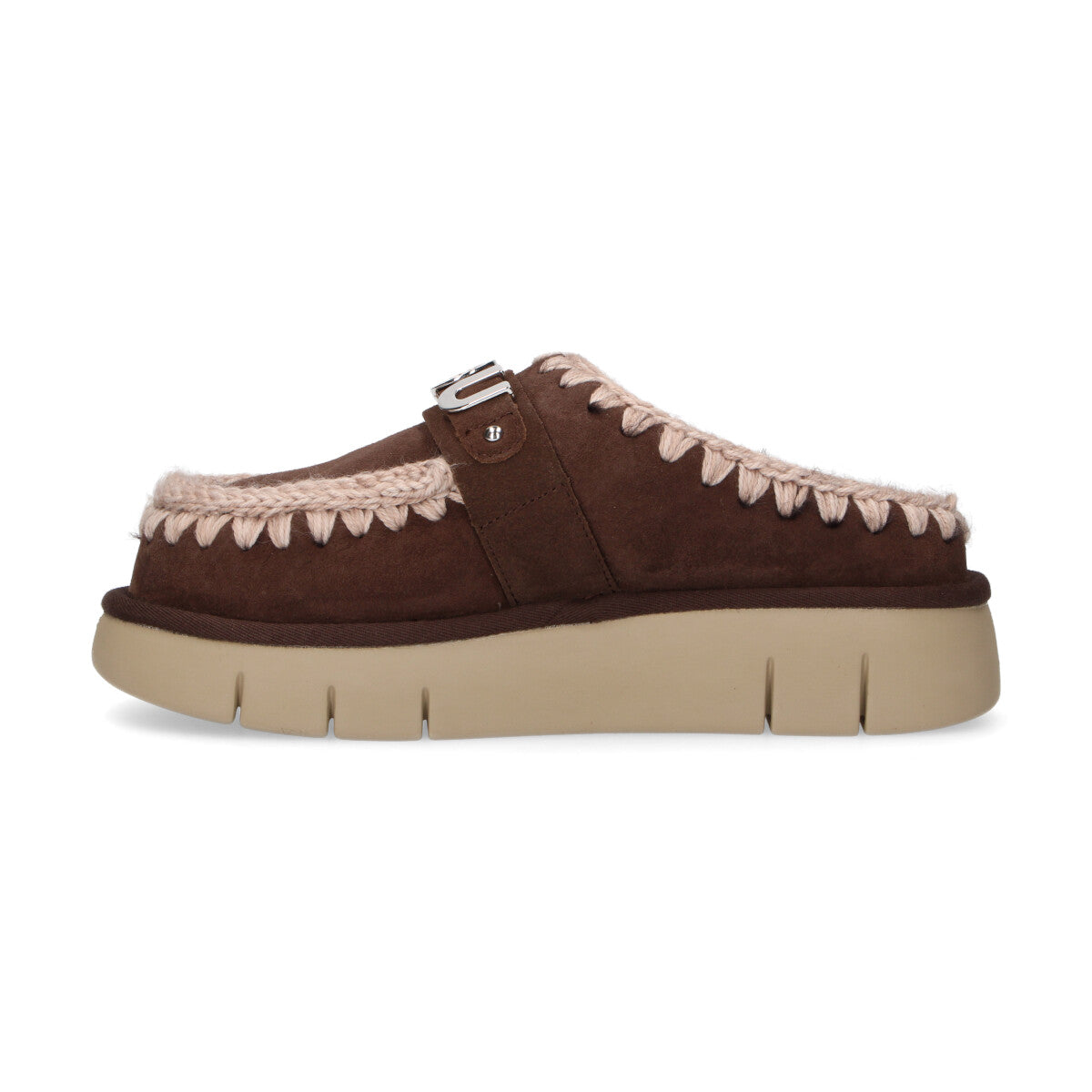 Mou Bounce clog metal logo mocha