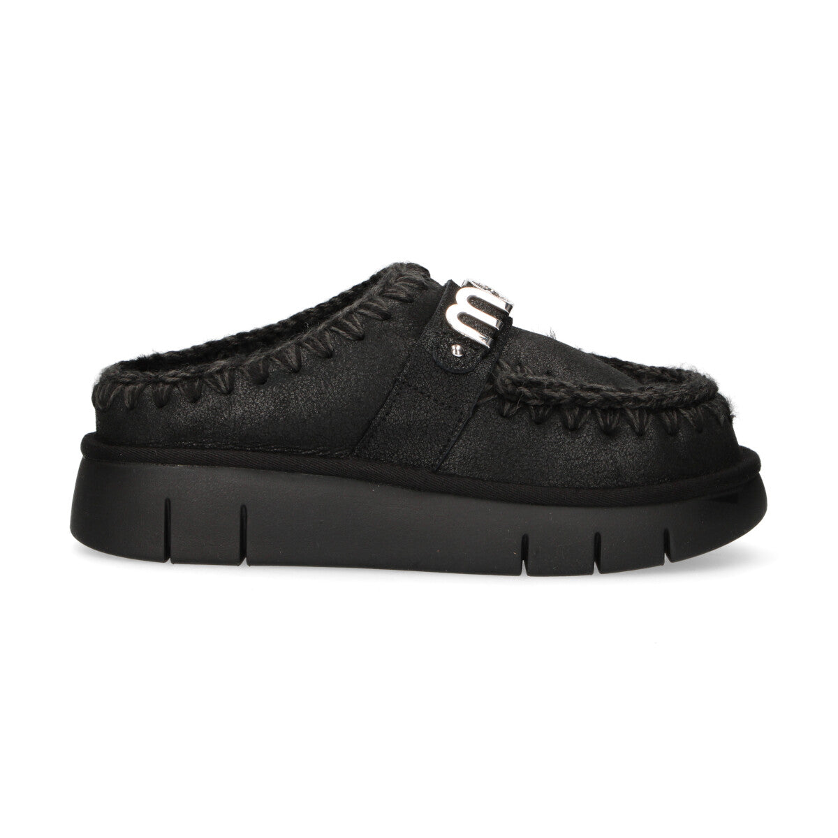 Mou ciabatta Bounce clog special leather nero