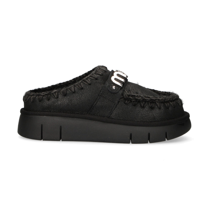 Mou ciabatta Bounce clog special leather nero