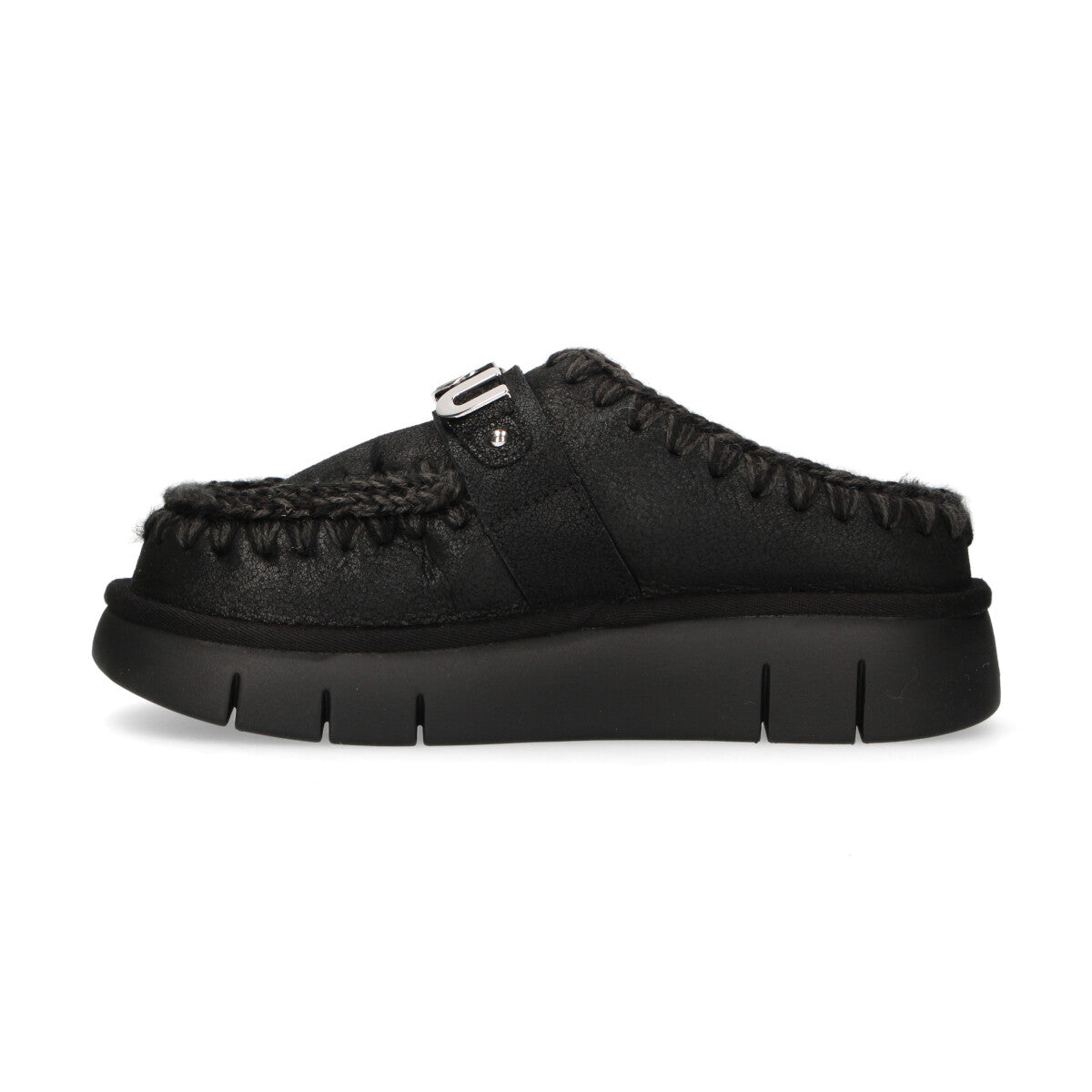 Mou ciabatta Bounce clog special leather nero