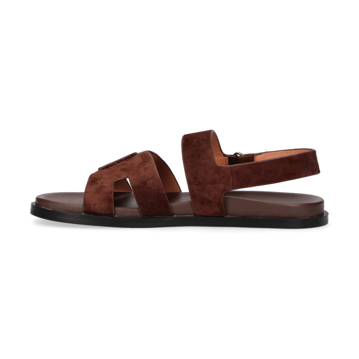 Bibi Lou sandalo con strappo in camoscio marrone