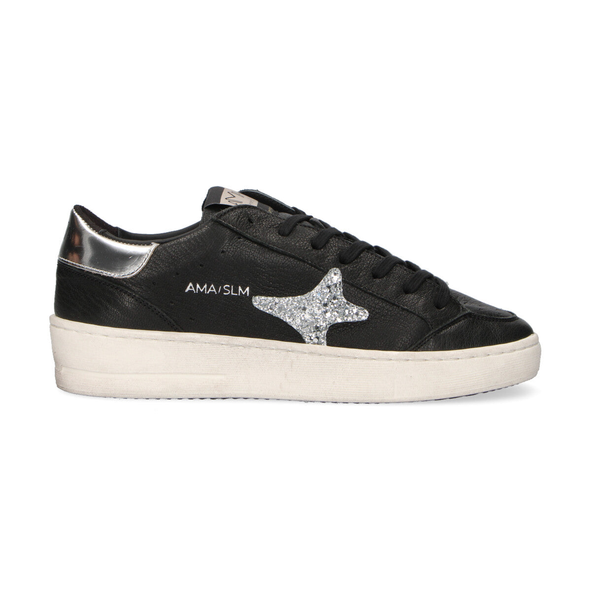 Ama Brand sneaker Slam in pelle nera