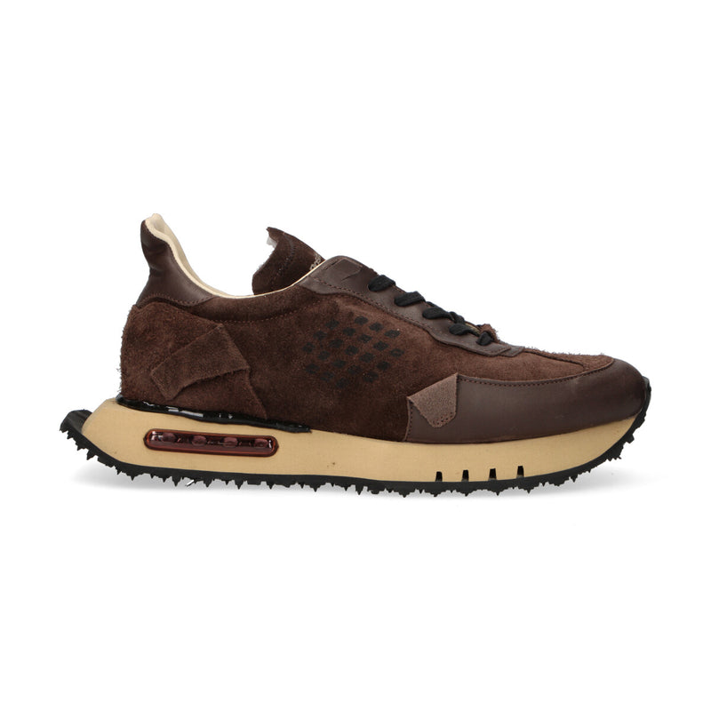 BePositive sneaker Race in camoscio testa di moro
