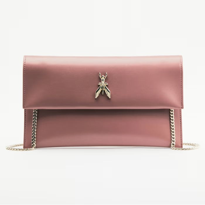 Patrizia Pepe pochette Fly in pelle rosa