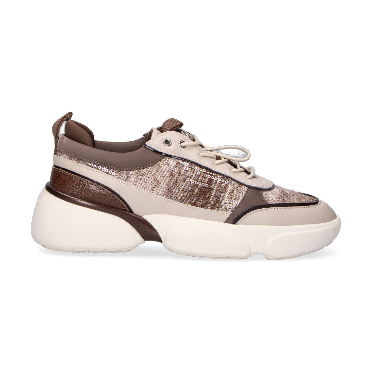 Pinko sneaker Alba in nylon tortora