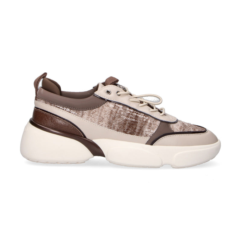 Pinko sneaker Alba in nylon tortora