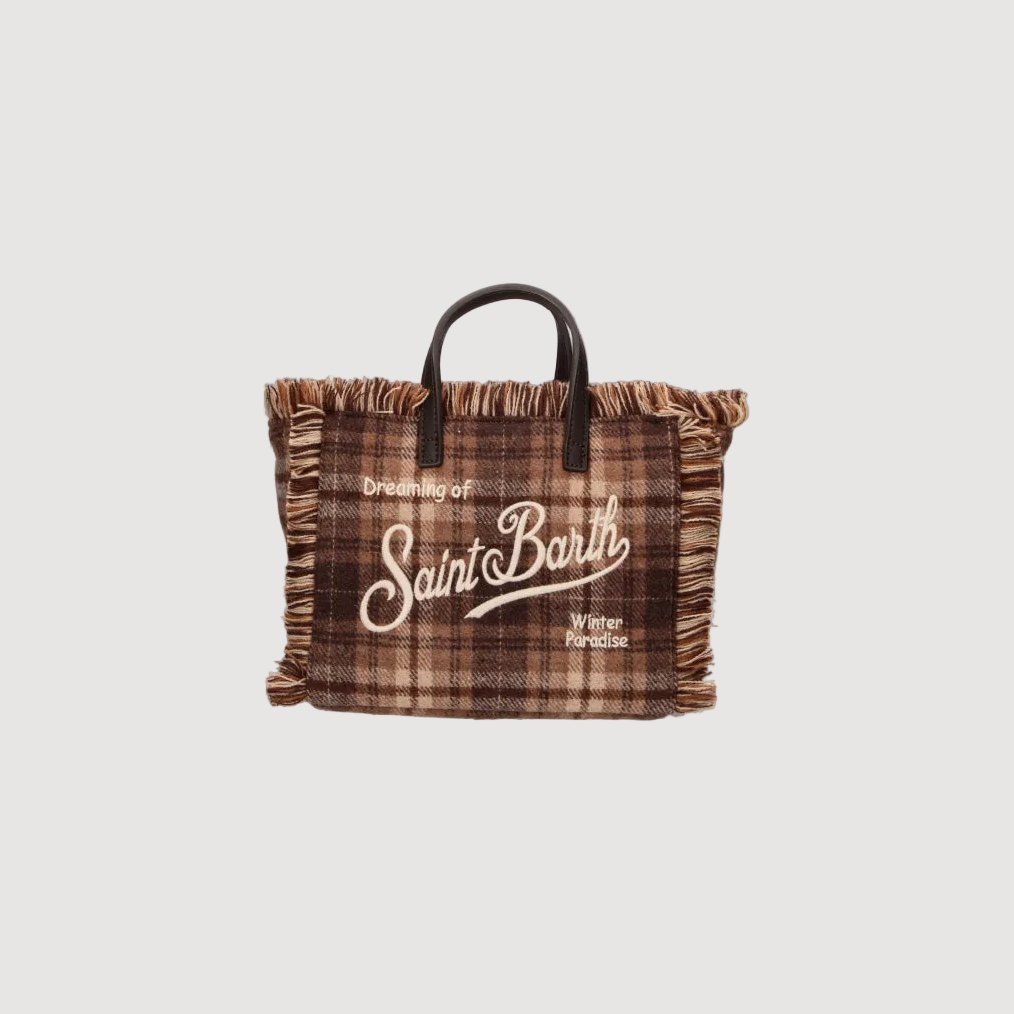 Mc2 Saint Barth borsa Vanity Mini Felt Tartan