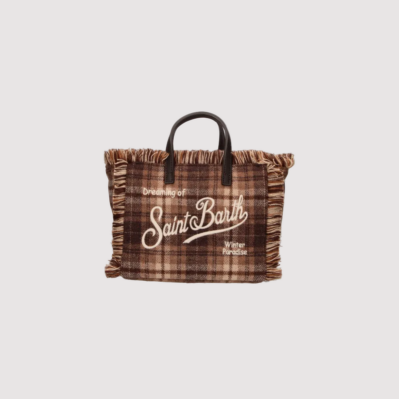 Mc2 Saint Barth borsa Vanity Mini Felt Tartan