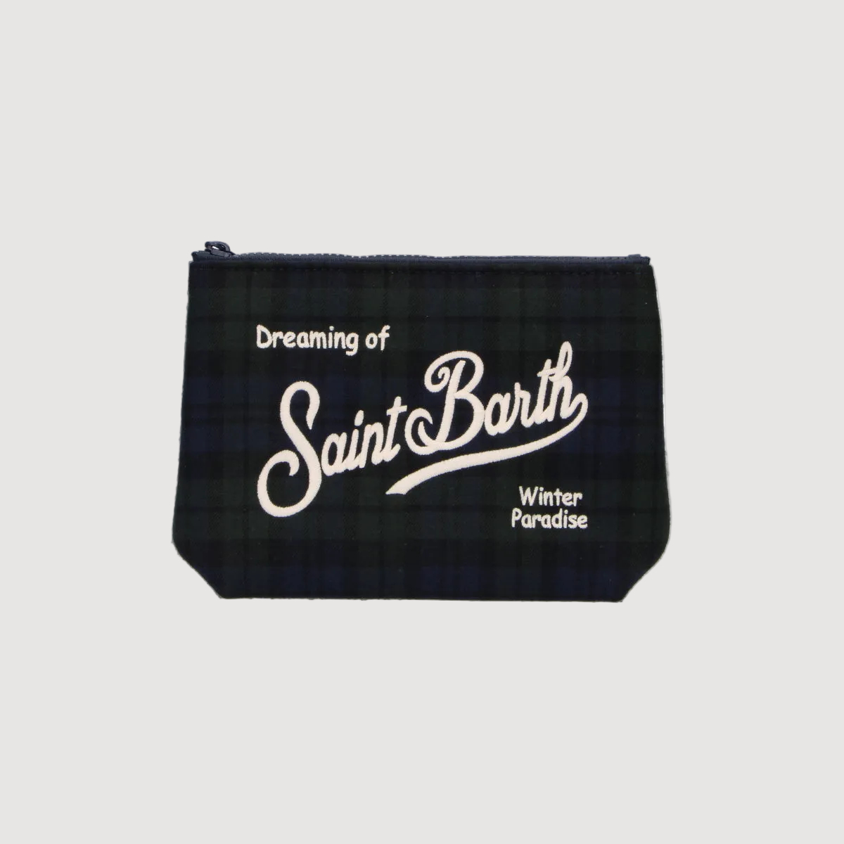 Mc2 Saint Barth pochette Aline Tartan verde blu