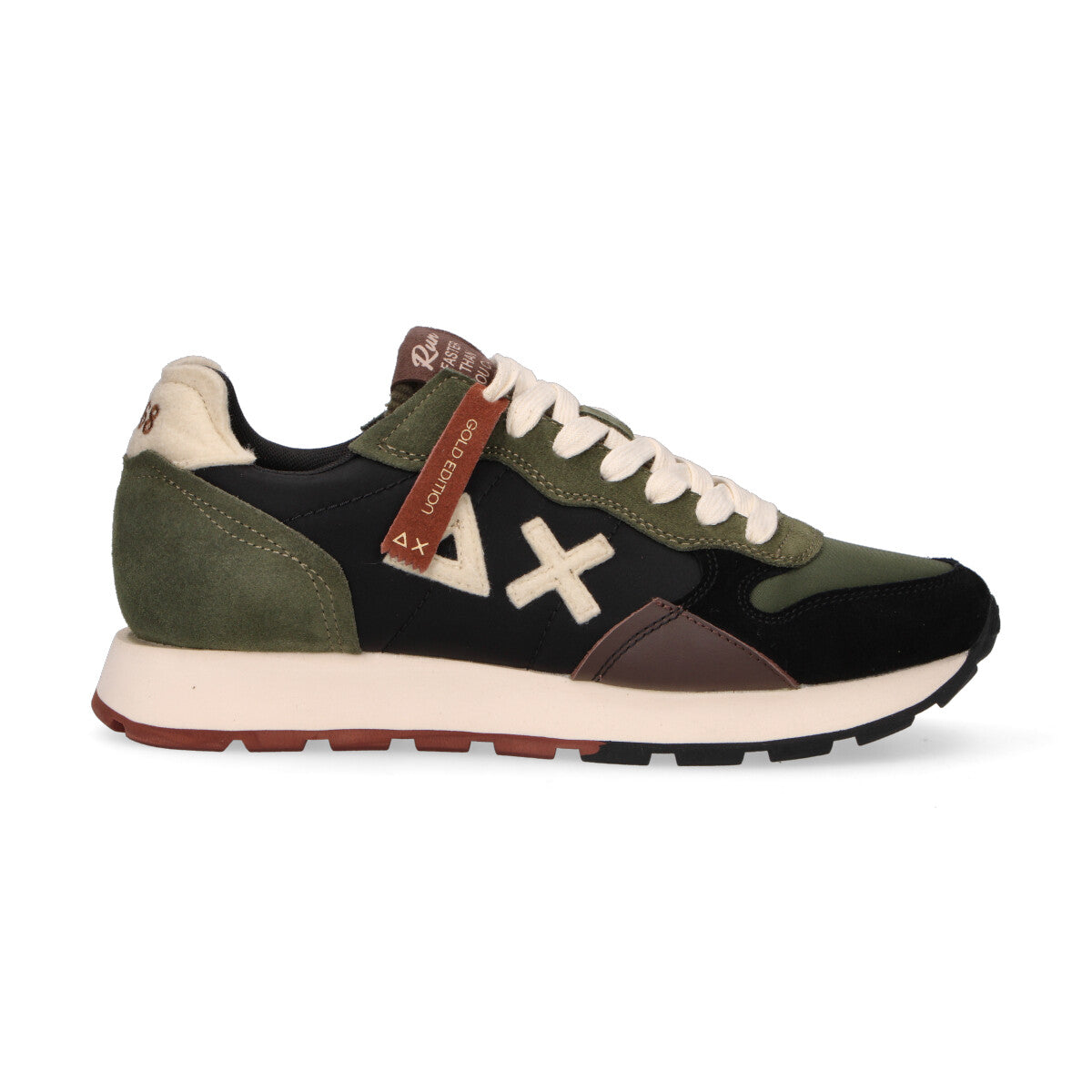 Sun68 sneaker Tom Winter Style in nylon verde e nera