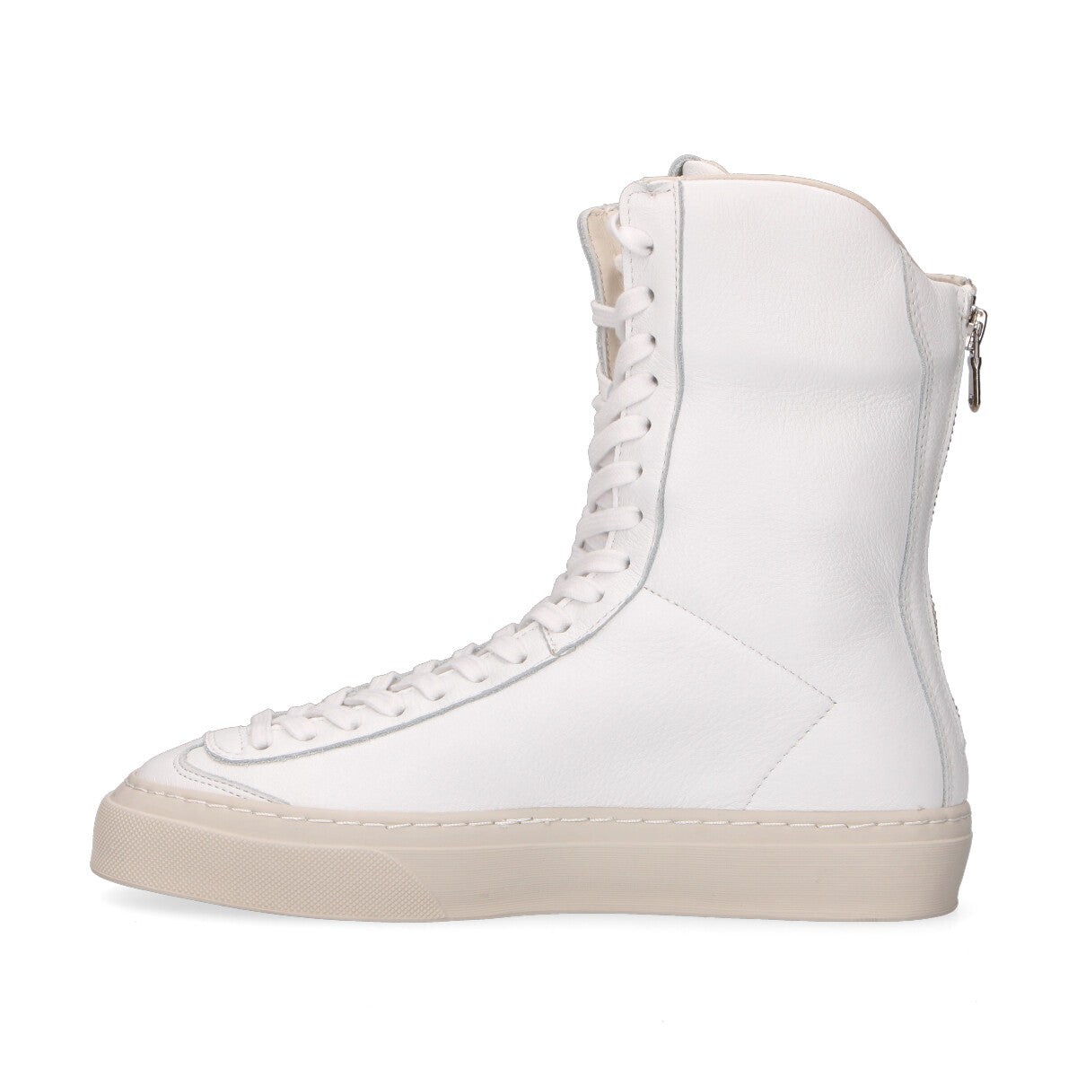 Aqva Alta sneaker alta in pelle bianca