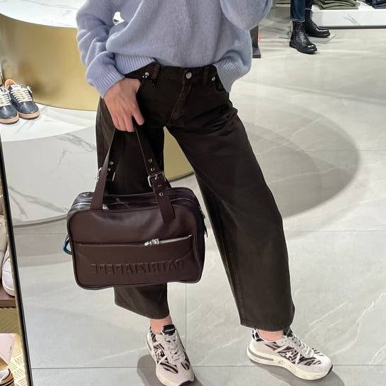 Haveone pantalone Bella in denim marrone