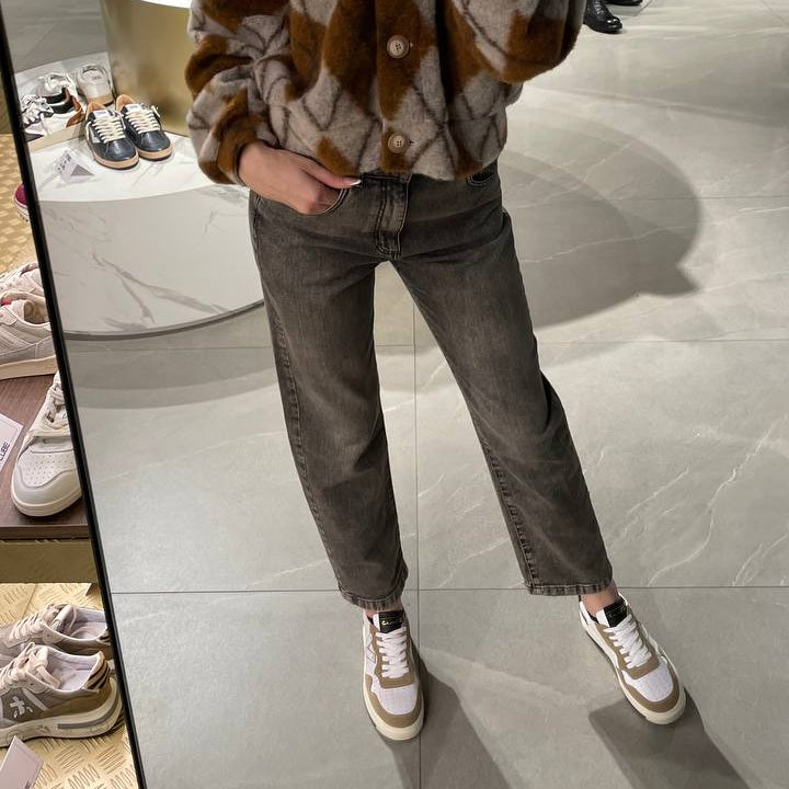 Haveone pantalone Louis in denim grigio