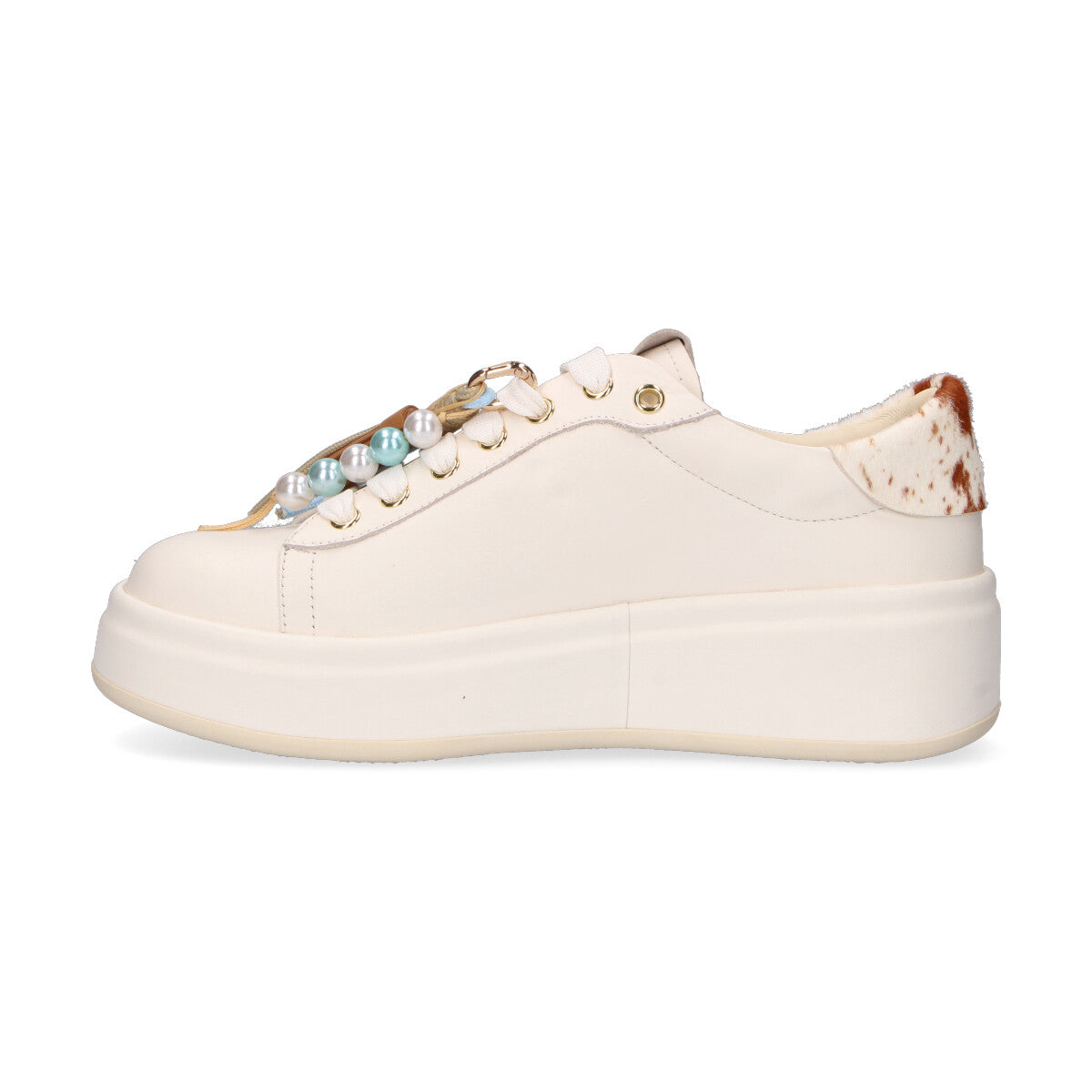 Gio+ sneaker Oliva in pelle bianca