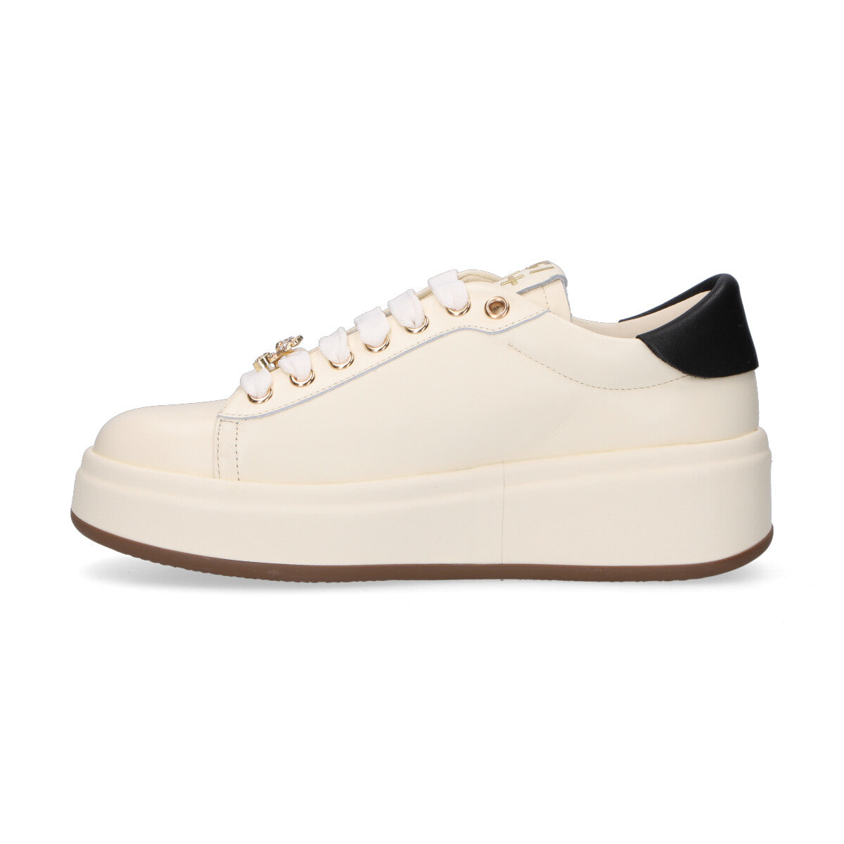 Gio+ sneaker Oliva in pelle panna