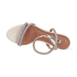 Bibi Lou sandali in strass argento bianco panna