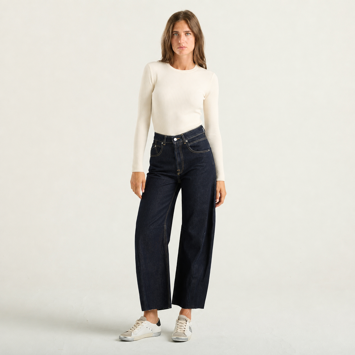 Haveone Barbara Jeans Balloon Donna Blu Scuro