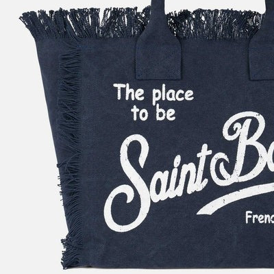 Mc2 Saint Barth borsa vanity linen blue navy