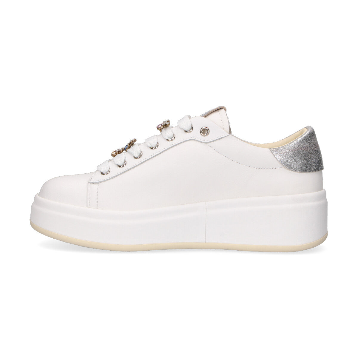 Gio+ sneaker Oliva in pelle bianca