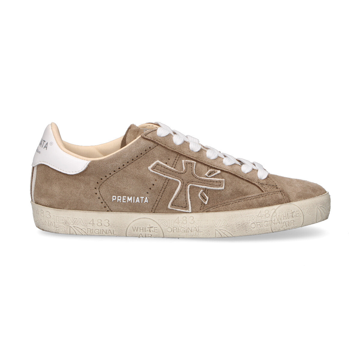 Premiata sneaker Stevend in camoscio tortora